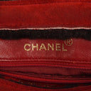 Chanel Suede Shearling Fur Red Handbag