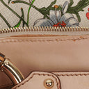 Gucci Canvas Floral Flora Bamboo Ring Hobo Bag