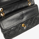Chanel Vintage Small Classic Double Flap Bag Black Quilted Lambskin 24K Gold-Plated Hardware