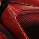 Chanel Suede Shearling Fur Red Handbag