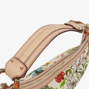 Gucci Canvas Floral Flora Bamboo Ring Hobo Bag