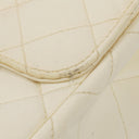 Chanel Medium Classic White Fabric Single Flap Bag With 24K Gold-Plated Hardware