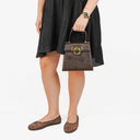 Salvatore Ferragamo Brown Iconic Top Handle Bag