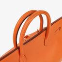 Hermès Birkin 40 In Orange Clemence With Palladium Hardware