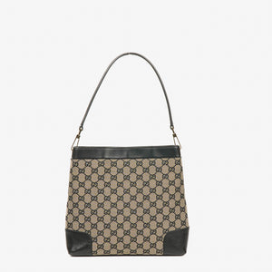 Gucci GG Canvas And Leather Shoulder Hobo Bag
