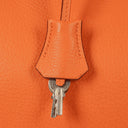 Hermès Birkin 40 In Orange Clemence With Palladium Hardware