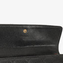 Chanel Large Gusset Black Caviar Quilted Flap Wallet