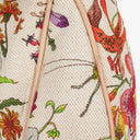 Gucci Canvas Floral Flora Bamboo Ring Hobo Bag