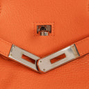 Hermès Birkin 40 In Orange Clemence With Palladium Hardware