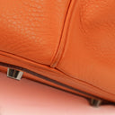 Hermès Birkin 40 In Orange Clemence With Palladium Hardware