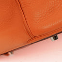 Hermès Birkin 40 In Orange Clemence With Palladium Hardware