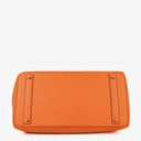 Hermès Birkin 40 In Orange Clemence With Palladium Hardware