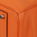 Hermès Birkin 40 In Orange Clemence With Palladium Hardware
