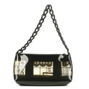 Chanel Black Vinyl Maison Window Print Shoulder Bag