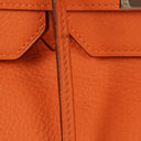 Hermès Birkin 40 In Orange Clemence With Palladium Hardware