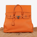 Hermès Birkin 40 In Orange Clemence With Palladium Hardware