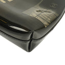 Chanel Black Vinyl Maison Window Print Shoulder Bag