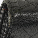Chanel Large Gusset Black Caviar Quilted Flap Wallet
