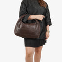 Bottega Veneta Medium Brown Nappa Intrecciato Veneta Hobo Bag