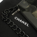 Chanel Black Vinyl Maison Window Print Shoulder Bag