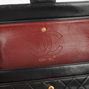Chanel Medium Vintage Classic Double Flap Bag in Quilted Black Lambskin With 24K Gold-Plated Hardware