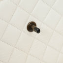 Chanel White Quilted Lambskin Plastic Hardware Shouder Bag