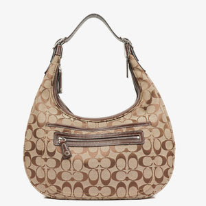 Coach Beige/Brown Signature Hobo Bag