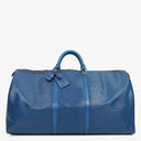Louis Vuitton Keepall 60 Blue EPI Leather Travel Bag