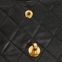 Chanel Medium Vintage Classic Double Flap Bag in Quilted Black Lambskin With 24K Gold-Plated Hardware