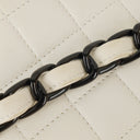 Chanel White Quilted Lambskin Plastic Hardware Shouder Bag