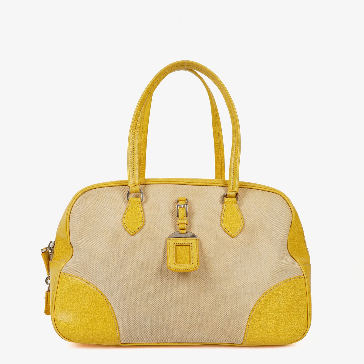 Prada Canapa Grezza Grezzo Sole Tote Bag