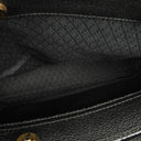 Gucci Black Vintage Suede Bamboo Tote