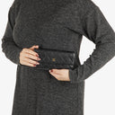 Chanel Large Gusset Black Caviar Quilted Flap Wallet