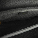 Gucci Black Vintage Suede Bamboo Tote