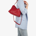 Chanel Caviar Rouge Quilted Leather French Riviera Hobo Bag