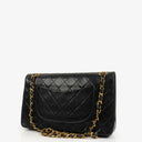 Chanel Medium Vintage Classic Double Flap Bag in Quilted Black Lambskin With 24K Gold-Plated Hardware