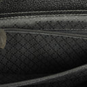 Gucci Black Vintage Suede Bamboo Tote