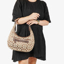 Coach Beige/Brown Signature Hobo Bag