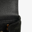 Gucci Black Vintage Suede Bamboo Tote