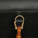 Gucci Black Vintage Suede Bamboo Tote