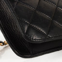 Chanel Medium Classic Single Flap Bag Black Quilted Lambskin With 24K Gold-Plated Hardware