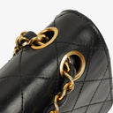 Chanel Medium Vintage Classic Double Flap Bag in Quilted Black Lambskin With 24K Gold-Plated Hardware