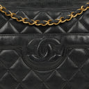 Chanel Vintage Camera Tassel Bag CC Front Pocket Black Quilted Lambskin