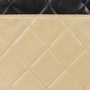 Chanel Bi-Color Black/Beige Quilted Lambskin Flap Bag