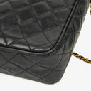 Chanel Vintage Camera Tassel Bag CC Front Pocket Black Quilted Lambskin