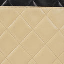 Chanel Bi-Color Black/Beige Quilted Lambskin Flap Bag