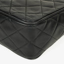Chanel Vintage Camera Tassel Bag CC Front Pocket Black Quilted Lambskin