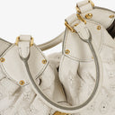 Louis Vuitton Mahina XL Leather White Monogram Shoulder Bag