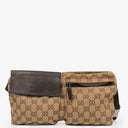 Gucci GG Beige/Brown Monogram Canvas Belt Bag