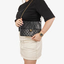 Chanel Medium Classic Single Flap Bag Black Quilted Lambskin With 24K Gold-Plated Hardware